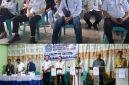 Bupati Kabupaten Kepulauan Sangihe, Michael Thungari, Stafsus Bupati Bidang Informasi Publik Dandy Abram, Kadis Kominfo Ronald Lumiu, dan Kepala Dinas PMDD, serta Camat Tabukan Utara, Ke empat Calon Kapitalaung dan Panitia Pemilihan Kapitalaung