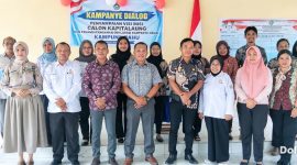Camat Tabukan Utara, Bersama dengan Kedua Calon Kapitalaung, serta Panitia Pemilihan dan Jajaran Pemerintah Kampung Bahu dan MTK Kampung Bahu