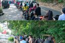 Antrian di SPBU Petta Kecamatan Tabukan Utara