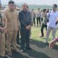 Gubernur Sulawesi Utara (Sulut), Mayjen TNI (Purn.) Yulius Selvanus, tiba di Bandara Naha, Kecamatan Tabukan Utara, Kabupaten Kepulauan Sangihe dan disambut prosesi penyambutan adat